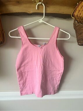 Vintage 90s Y2K Gap Pink Bow Coquette Tank Top M